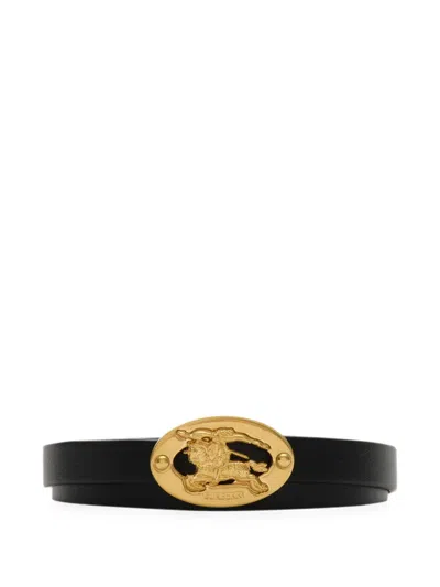 Burberry Reversible Belt In Metallic