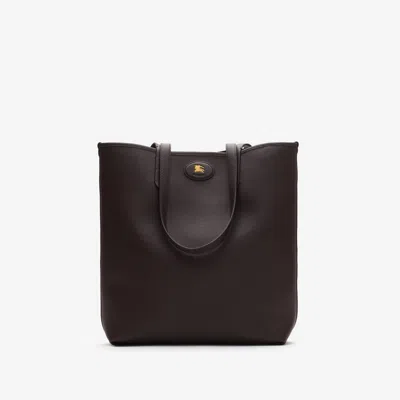 Burberry Reversible Full-grain Leather And Checked Canvas Tote Bag In Brown