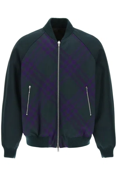 Burberry Reversible Bomber Jacket In Blue