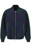 Burberry Check Reversible Bomber Jacket In Green