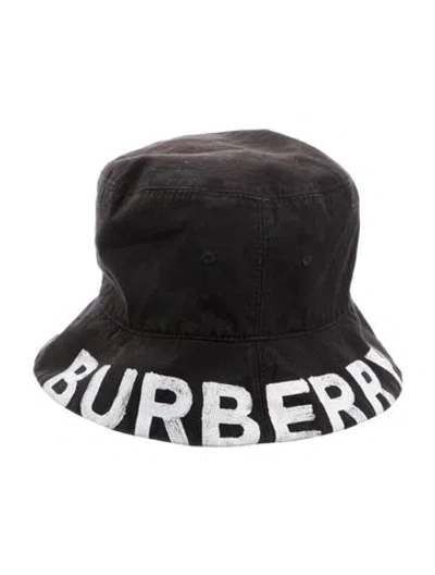 Pre-owned Burberry Reversible Bucket Hat In Black