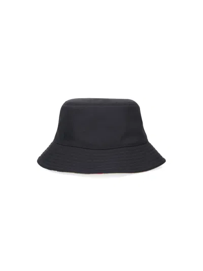 Burberry Reversible Logo-embroidered Twill Bucket Hat In Black