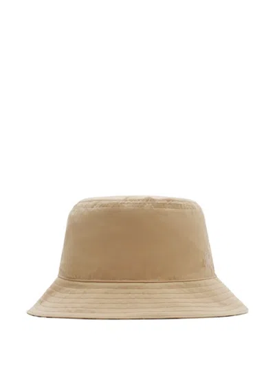 Burberry Cotton Reversible Check Bucket Hat In Neutral