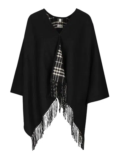 Burberry Reversible Cape In Black