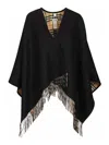 Burberry Reversible Cape In Black