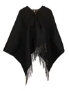 Burberry Reversible Cape Scarves And Foulards Black In Black