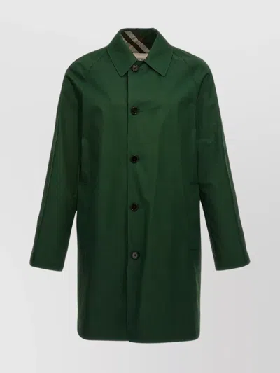 Burberry Reversible Car Coat Check Pattern In Multi