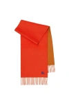 Burberry Reversible Cashmere Scarf In Orange