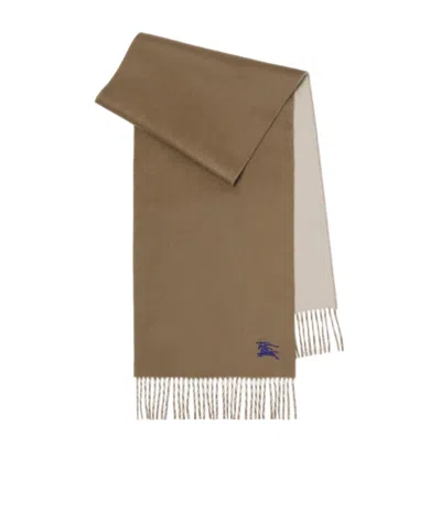 Burberry Reversible Cashmere Scarf In Burgundy