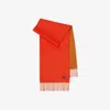 Burberry Reversible Cashmere Scarf In Orange