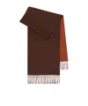 Burberry Cashmere Reversible Ekd Scarf In Brown