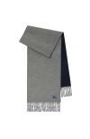 Burberry Reversible Cashmere Scarf In Grey/navy