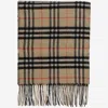 Burberry Reversible Cashmere Scarf With Check Pattern In Red