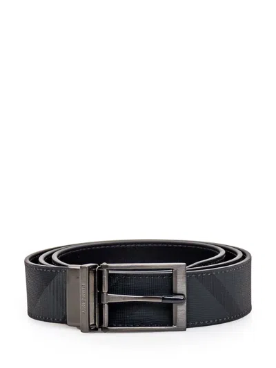 Burberry Reversible Check Belt In Black