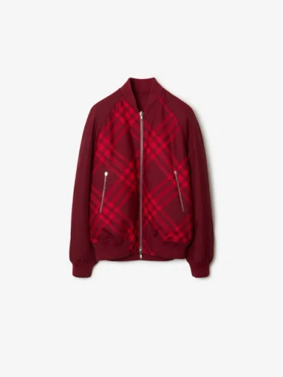 Burberry Reversible Check Bomber Jacket In Ripple