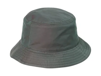 Pre-owned Burberry Reversible Check Bucket Hat In Grey Beige