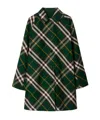 Burberry Reversible Check Car Coat In Green