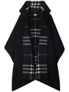 Burberry Reversible Check Cashmere Cape In Black