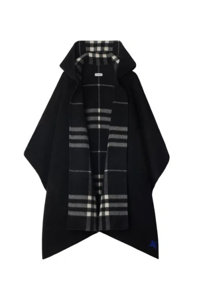 BURBERRY BURBERRY REVERSIBLE CHECK CASHMERE CAPE
