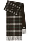 Burberry Reversible Checked Cashmere Scarf In Brown