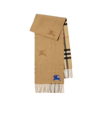 BURBERRY BURBERRY REVERSIBLE CHECKED FRINGED-EDGE SCARF