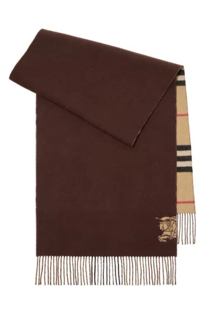 BURBERRY BURBERRY REVERSIBLE CHECK CASHMERE SCARF