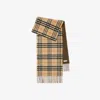 Burberry Reversible Check Cashmere Scarf In Sand/bison