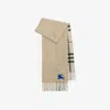 Burberry Reversible Ekd Check Cashmere Scarf In Neutral