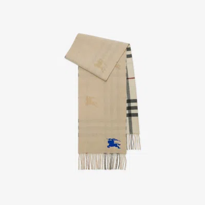 BURBERRY BURBERRY REVERSIBLE EKD CHECK CASHMERE SCARF