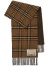 Burberry Reversible Check Cashmere-wool Scarf In Brown