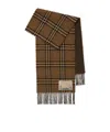 Burberry Reversible Check Cashmere-wool Scarf In Brown