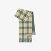 Burberry Reversible Check Cashmere Wool Scarf In Candle