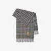 Burberry Checked Reversible Scarf In Crater