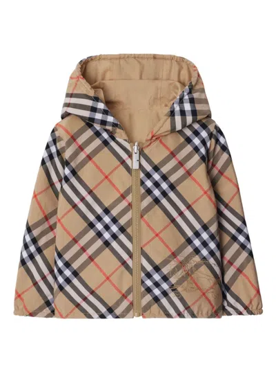 BURBERRY REVERSIBLE CHECK COTTON BLEND JACKET