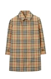 Burberry Checkered Reversible Single-breasted Coat In Archive Beige