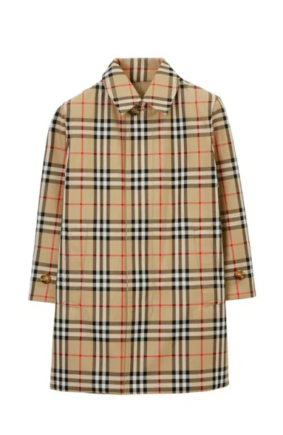 BURBERRY BURBERRY REVERSIBLE CHECK GABARDINE CAR COAT