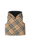 Burberry Vintage-check Padded Reversible Gilet In Sand