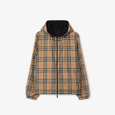 BURBERRY BURBERRY REVERSIBLE CHECK HOODED JACKET