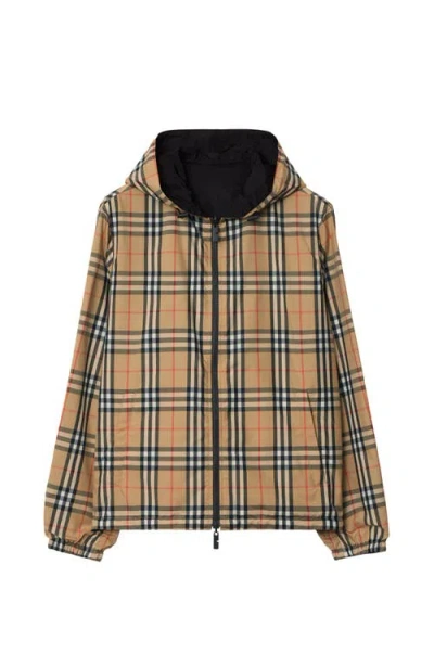 BURBERRY BURBERRY REVERSIBLE CHECK HOODED JACKET