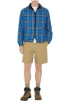 Burberry Reversible Check Hooded Jacket In Blue