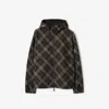 Burberry Reversible Check Hooded Jacket In Brown