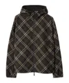 Burberry Reversible Check Hooded Jacket In Brown