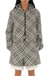Burberry Women Embroidered Polyester Reversible Jacket In Lichen Ip Check