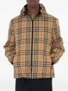 Burberry Reversible Hooded Jacket Check Pattern In Neutral