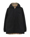 Burberry Reversible Check Nylon Jacket In Black