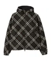 Burberry Anorak Check-pattern Zipped Hooded Jacket In Black