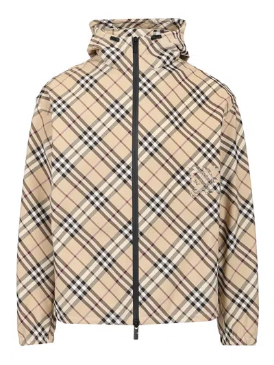 Burberry Reversible Check Jacket Coats Beige