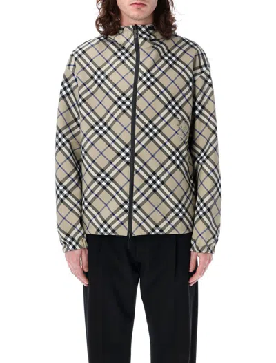 Burberry Reversible Nylon Down Jacket In Brown