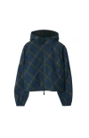 Burberry Plaid Long-sleeved Jacket In Midnight
