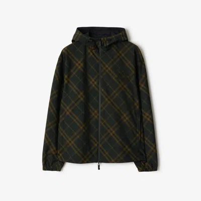 Burberry Reversible Nylon Hooded Jacket In Multi